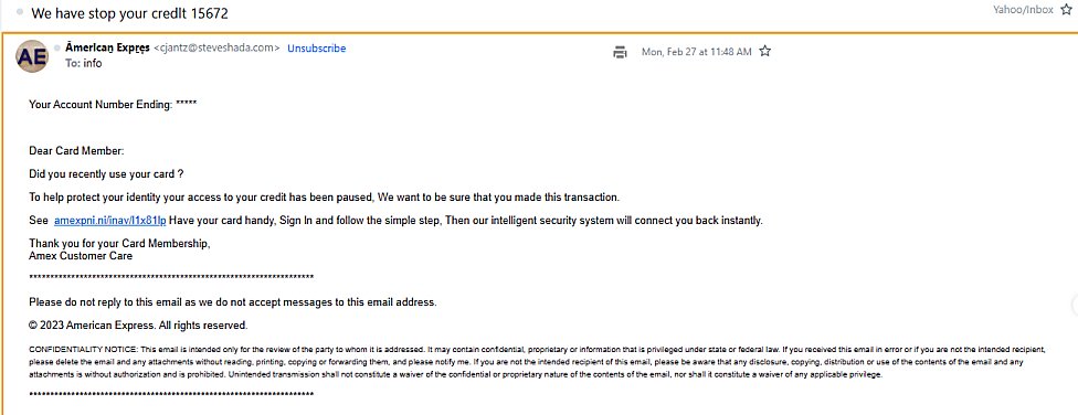 AMEX Scam