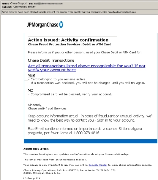 Chase Scam