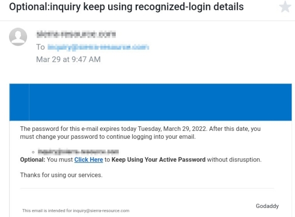 GoDaddy Scam