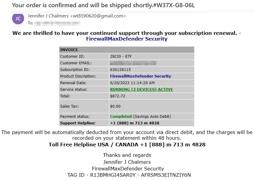 Firewall Max Scam