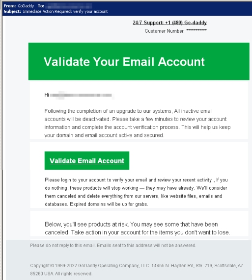 GoDaddy Scam