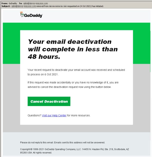 GoDaddy Scam