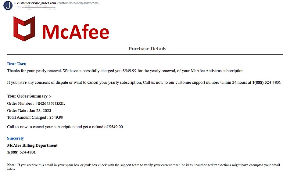 McAfee Scam