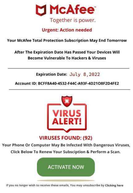 McAfee Scam