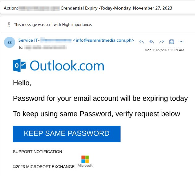 Outlook Scam