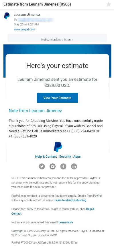 PayPal Scam