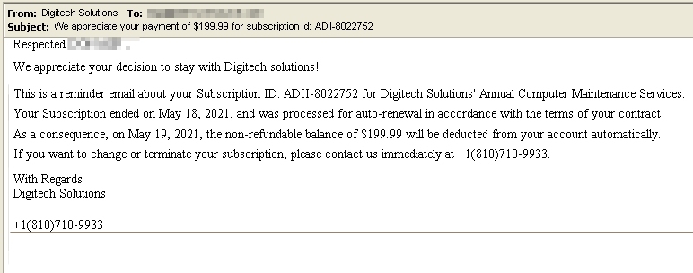 Computer Maintenance Scam